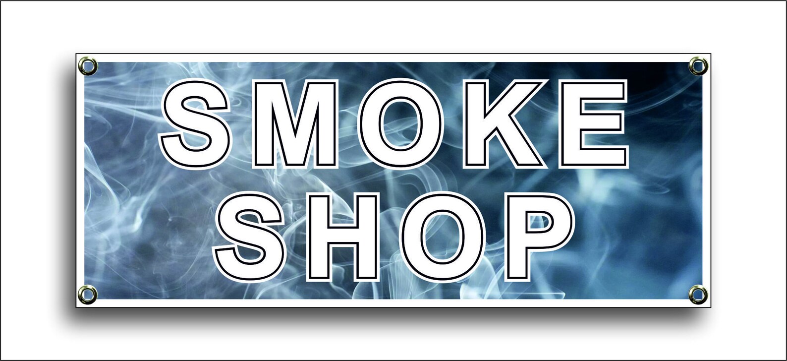 SMOKE SHOP Advertising Vinyl Printed BannerFlag | Etsy