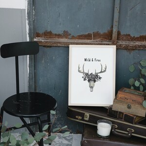Wild & Free Poster | Digital Download | Wall Art Decoration | Printed ...