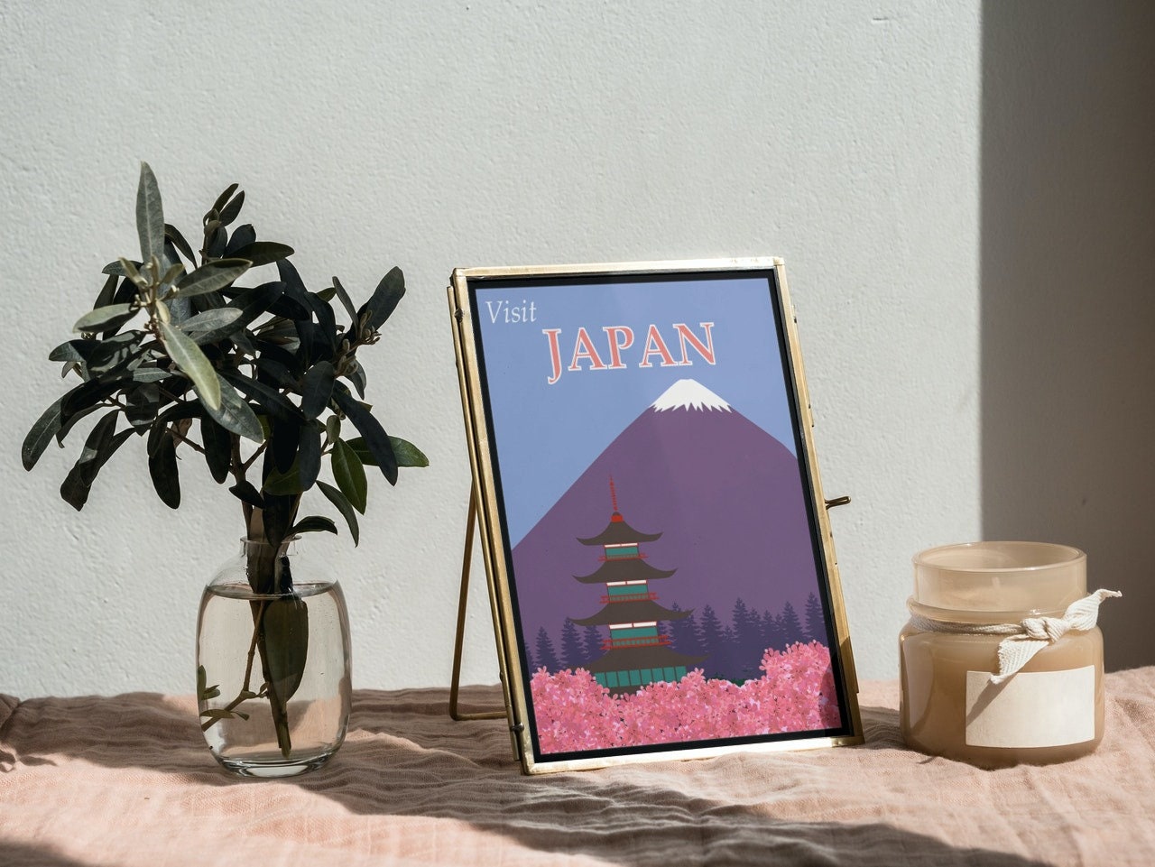 Japan Travel Vintage Poster | Digital Download | Boho Print Wall Art ...