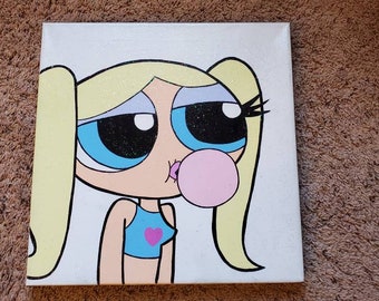 Engaging girls painting ideas Powerpuff Painting Etsy Engaging girls painting ideas Powerpuff Painting Etsy