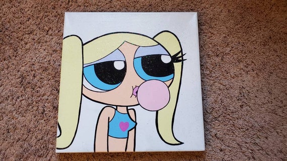Bubbles Teen Powerpuff Girls Acrylic Painting On Canvas Free Etsy