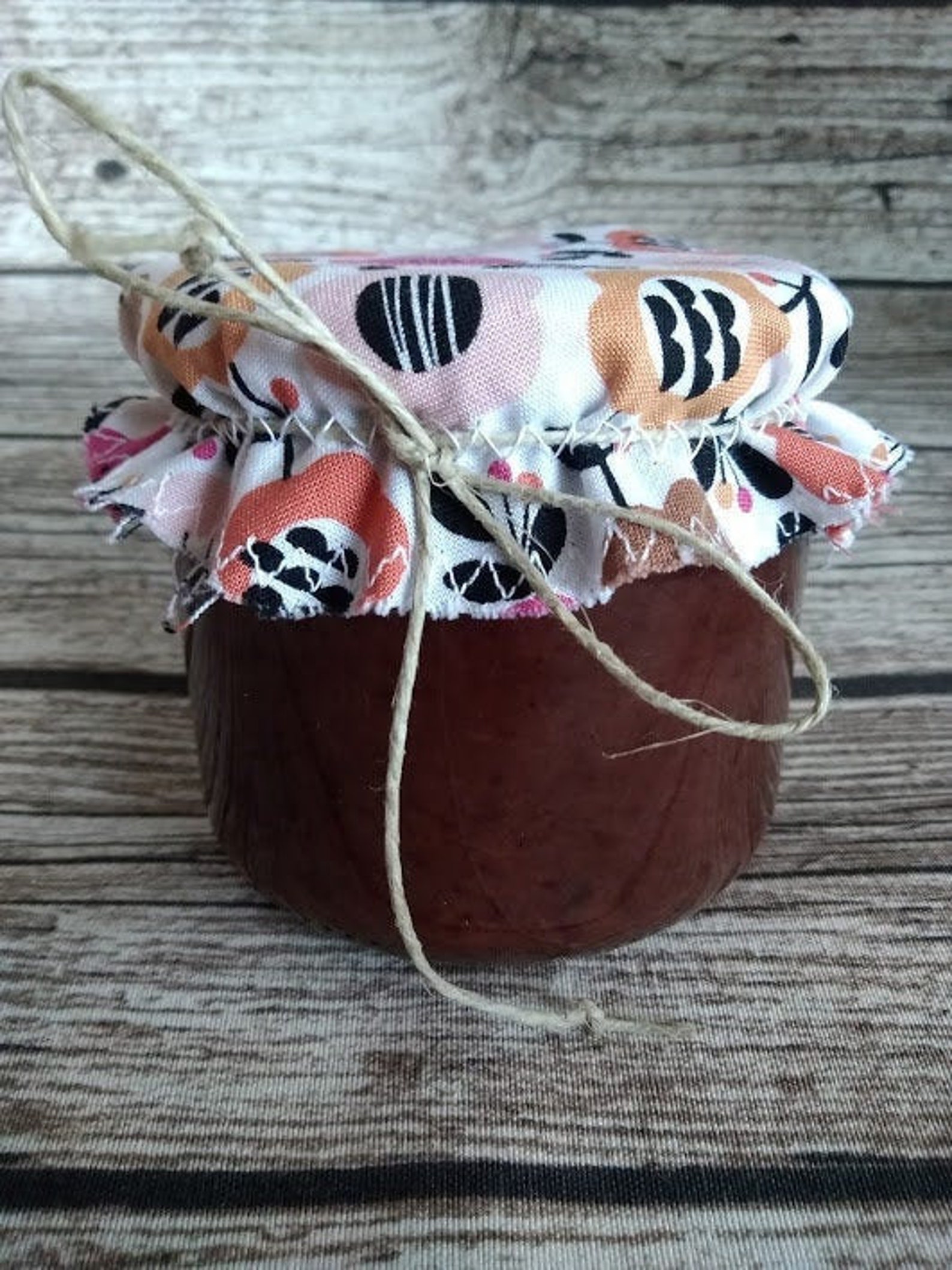 Fabric jar lid cover set of 10 Etsy