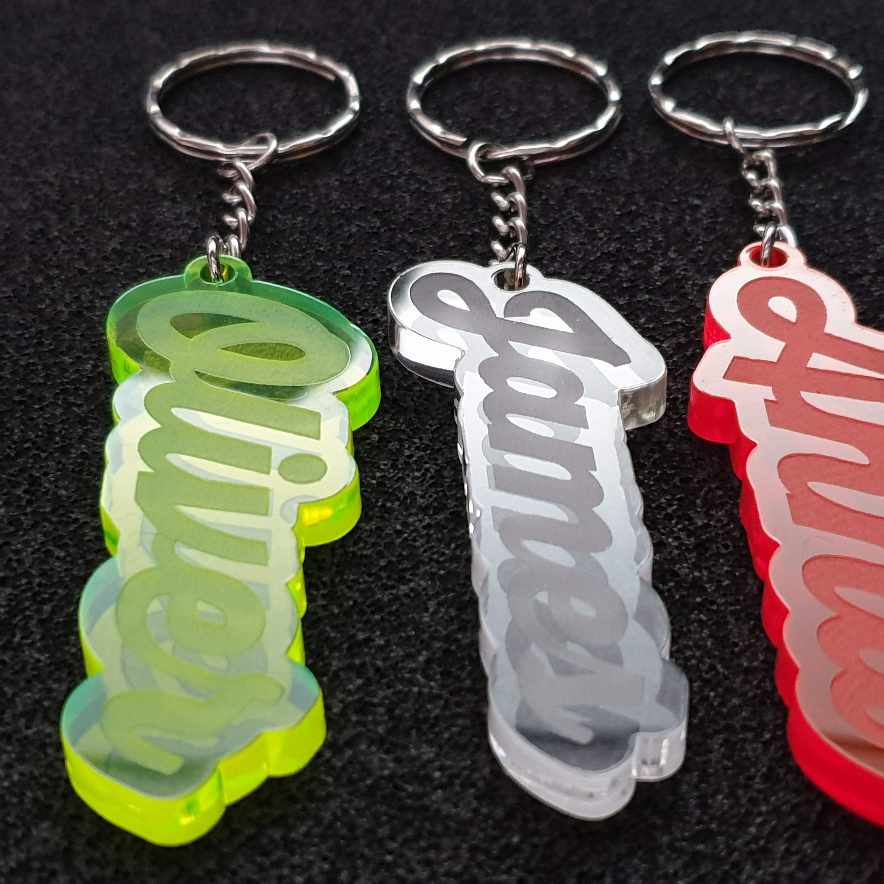 S For Men Personalized Frozen Keyring Keychain - Custom Name Or Word Gift, School Bag Tag, Crystal Clear Acrylic Personalized Keychain - Foto 7