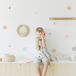 Kinder-Vinyls, gepunktete Vinyls, gepunktete Aufkleber, Aquarell-Vinyls, Vinyls für Kinderzimmer, Vinyls für Kinder