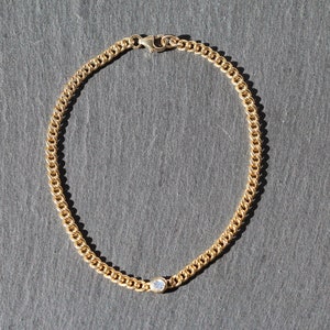 14k Gold + Moonstone Station Bracelet