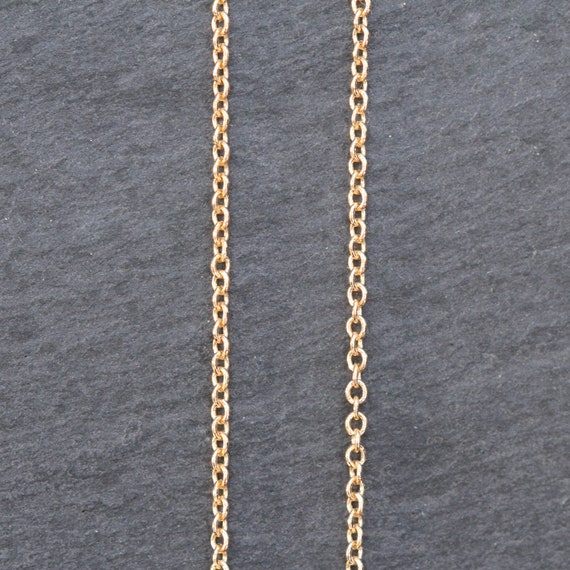 14k Gold + Emerald Y Drop Necklace - image 4