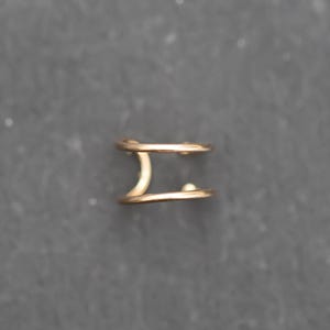 14k Gold Double Bar Ear Cuff