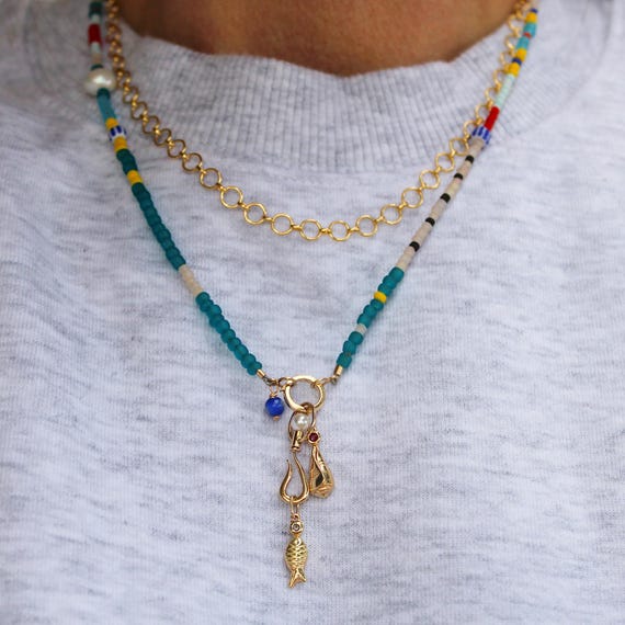 14k Gold + Ruby Seashell Charm - image 4