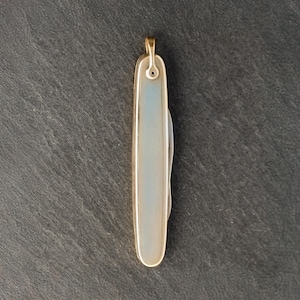 14k Gold Stainless Steel Pocket Knife Pendant
