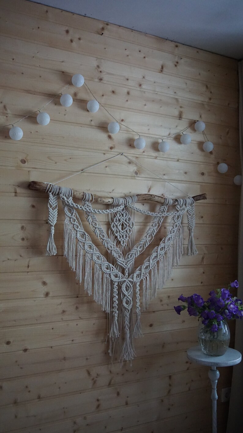 Hanging tapestry behind bed Woven Wall Hanging Boho Wall Etsy