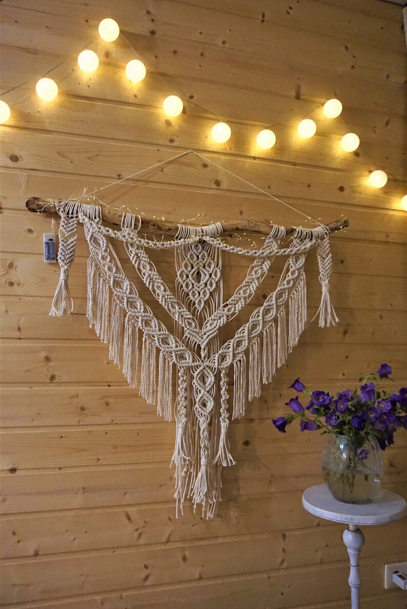 Hanging tapestry behind bed Woven Wall Hanging Boho Wall Etsy