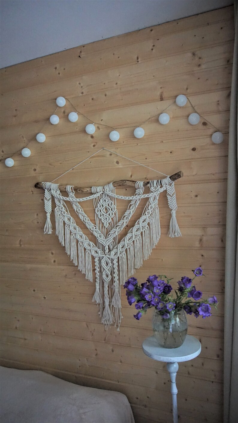 Hanging tapestry behind bed Woven Wall Hanging Boho Wall Etsy