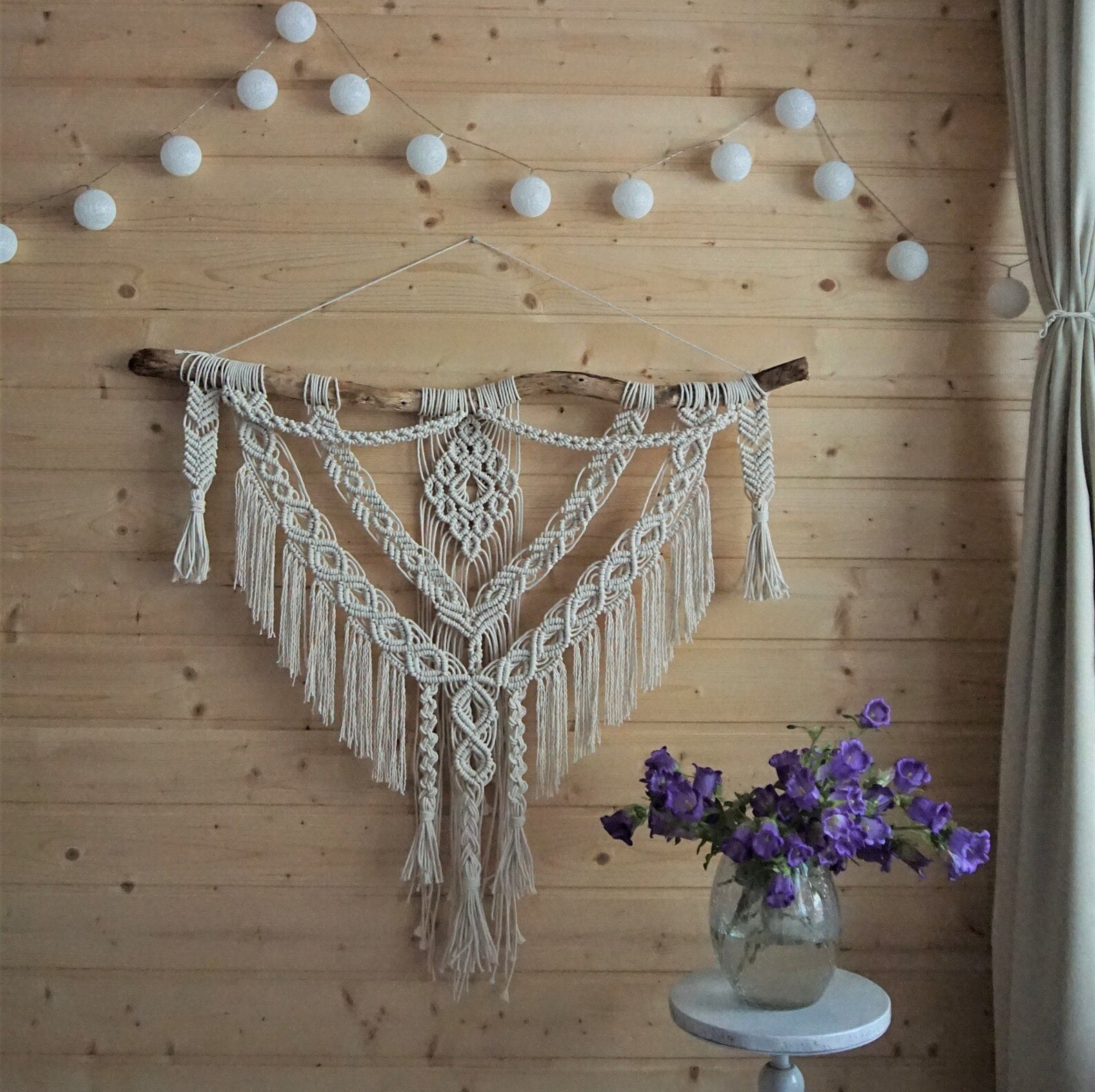 Hanging tapestry behind bed Woven Wall Hanging Boho Wall Etsy