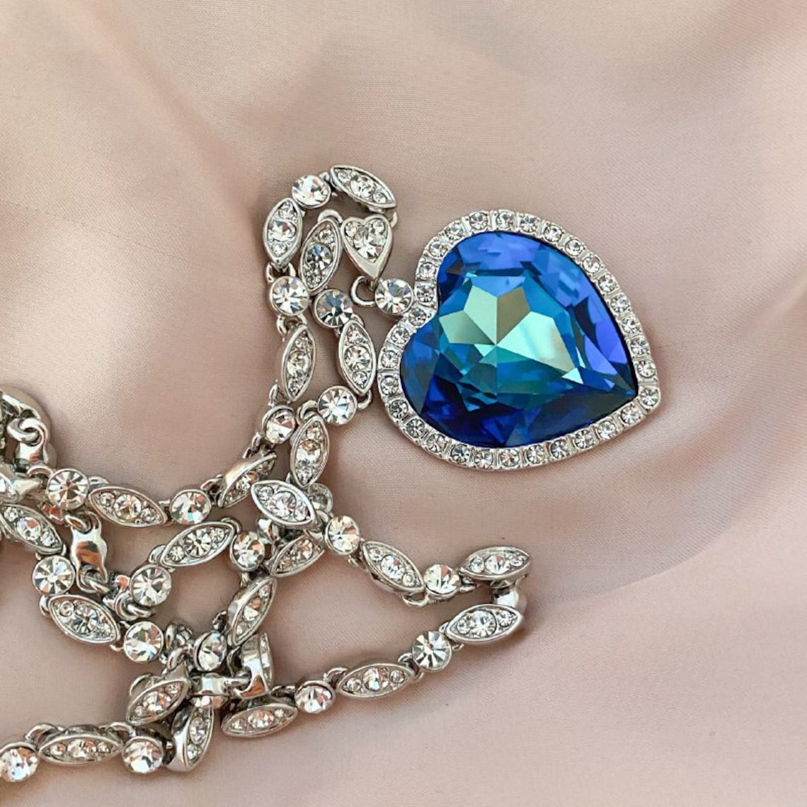 Titanic Necklace Heart of the Ocean Gift for Women Titanic Etsy