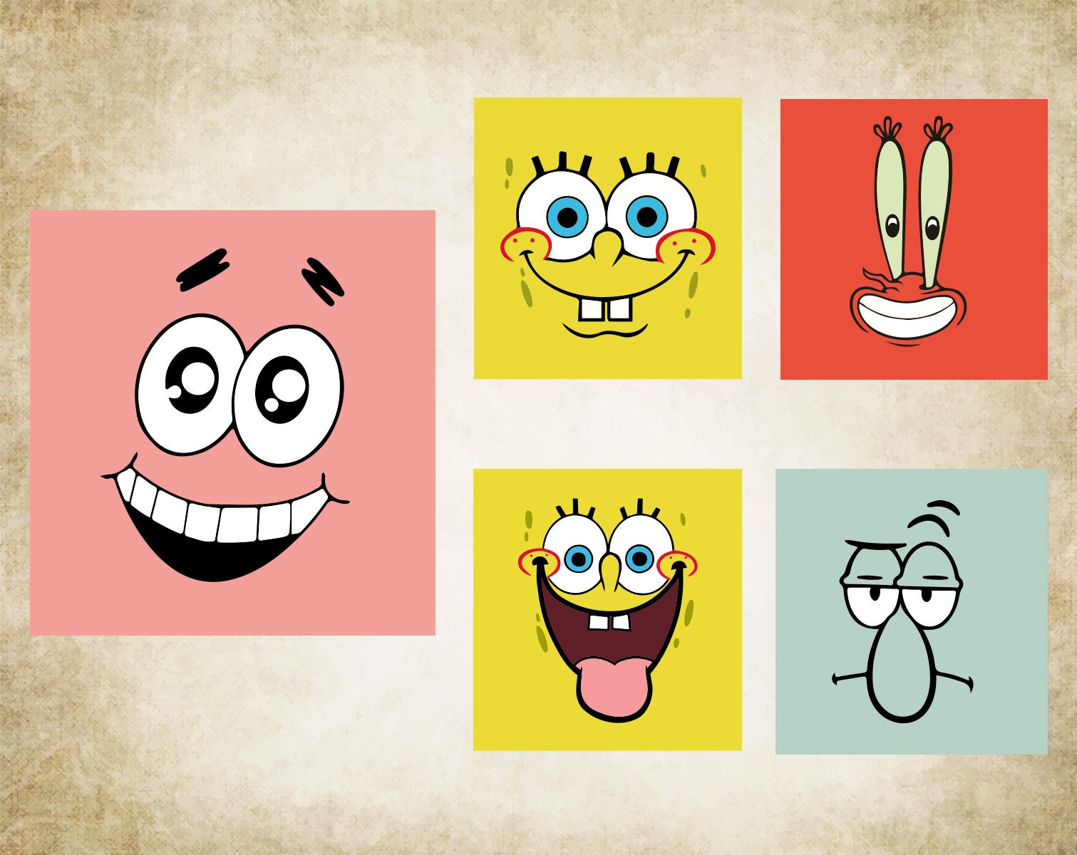 Spongebob Faces Svg Spongebob Faces Cricut Squarepants Svg - Etsy UK