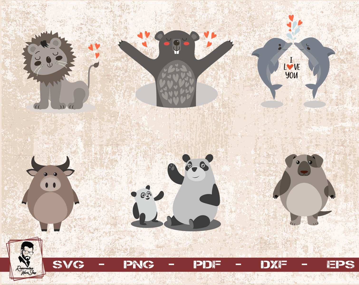 Download Cute Animals Svg Baby Animals Silhouette Cut Files Cute Baby Etsy