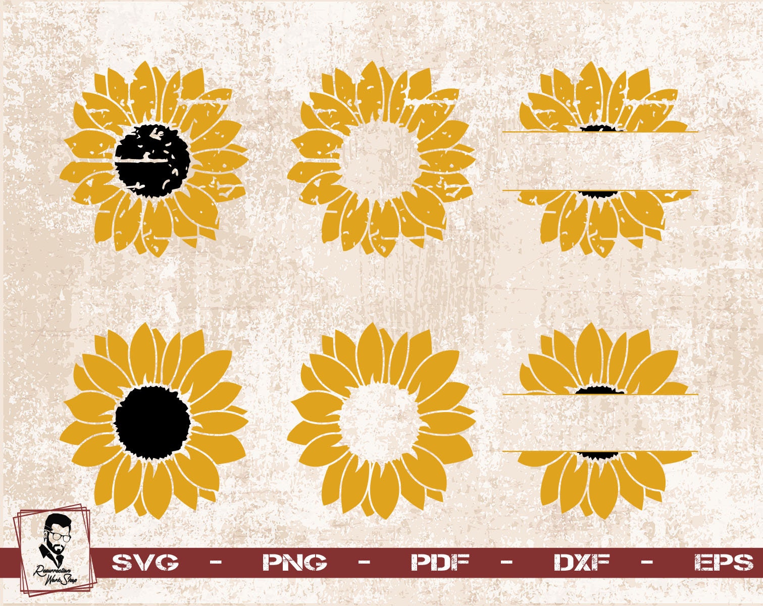 Free Free 196 Distressed Sunflower Svg Free SVG PNG EPS DXF File