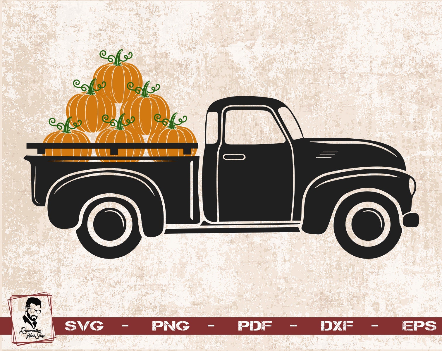 Download Pumpkin Truck Svg Fall Truck Svg Vintage Truck Svg Harvest | Etsy