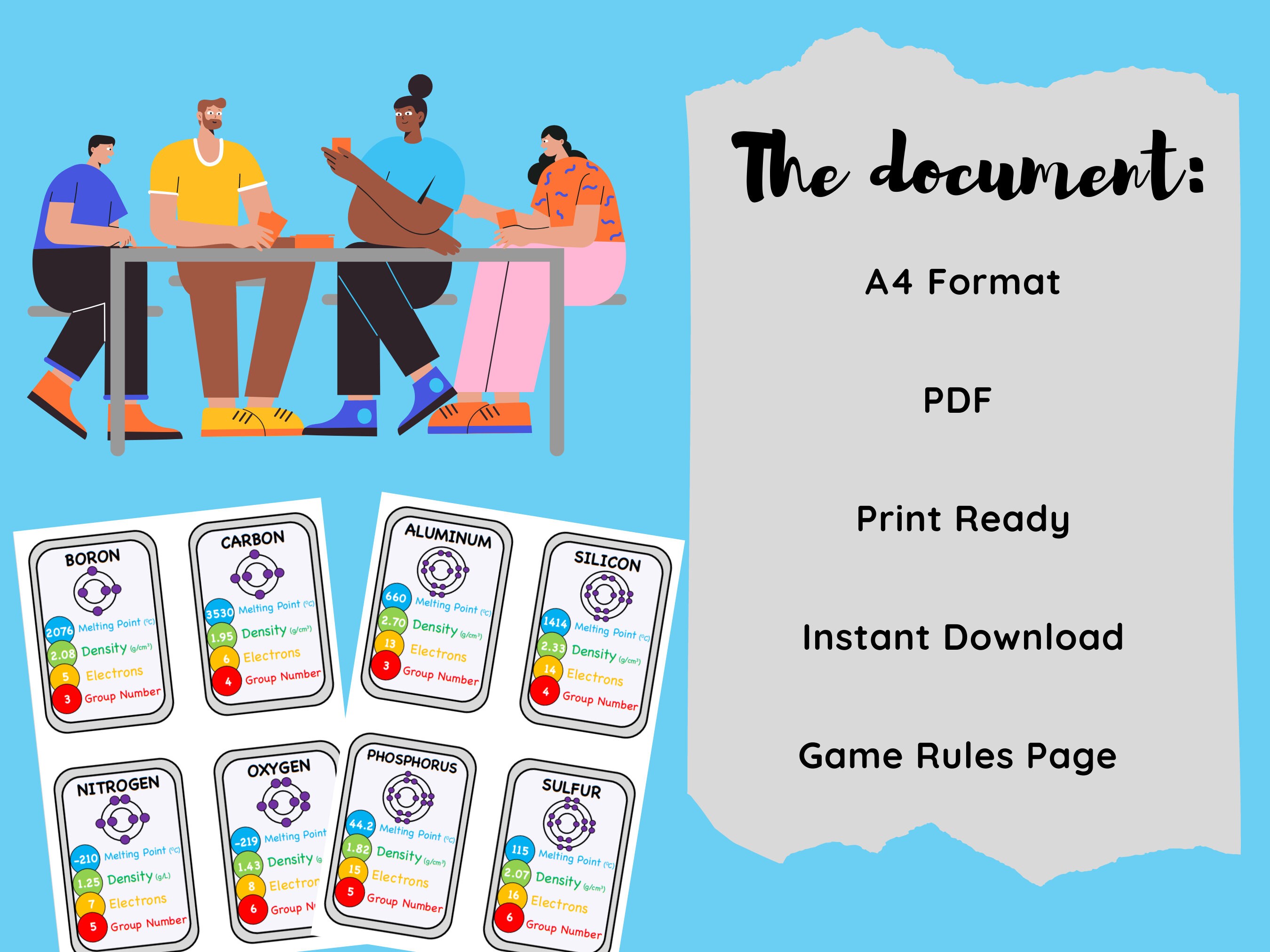 Element Periodic Table Top Trumps Game - Etsy UK