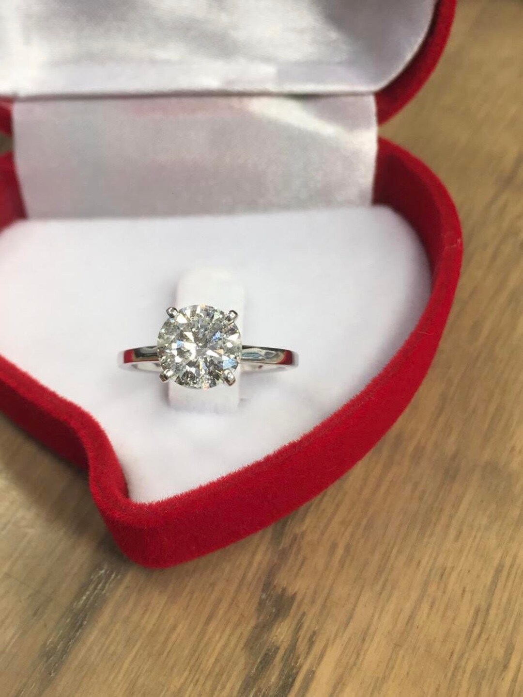 1.50 Carat Round Diamond Engagement Ring, 14K White Gold, Wedding ...