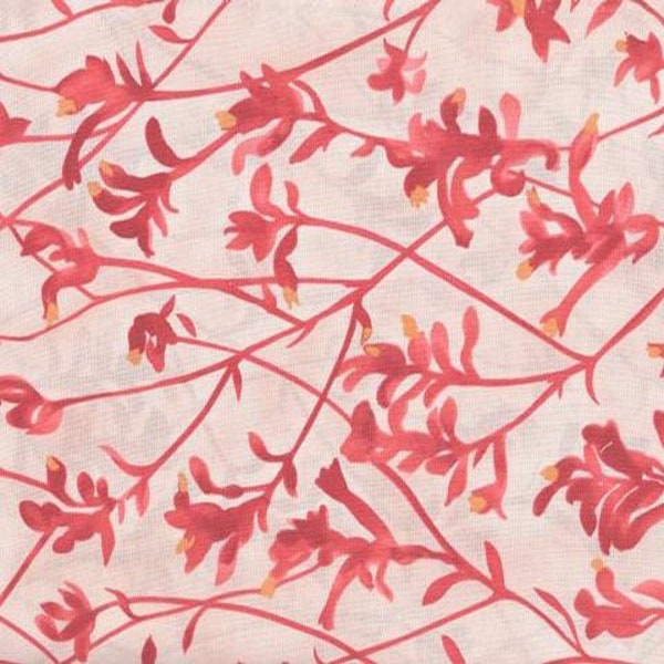 Kangaroo Paw red Australian Fabric