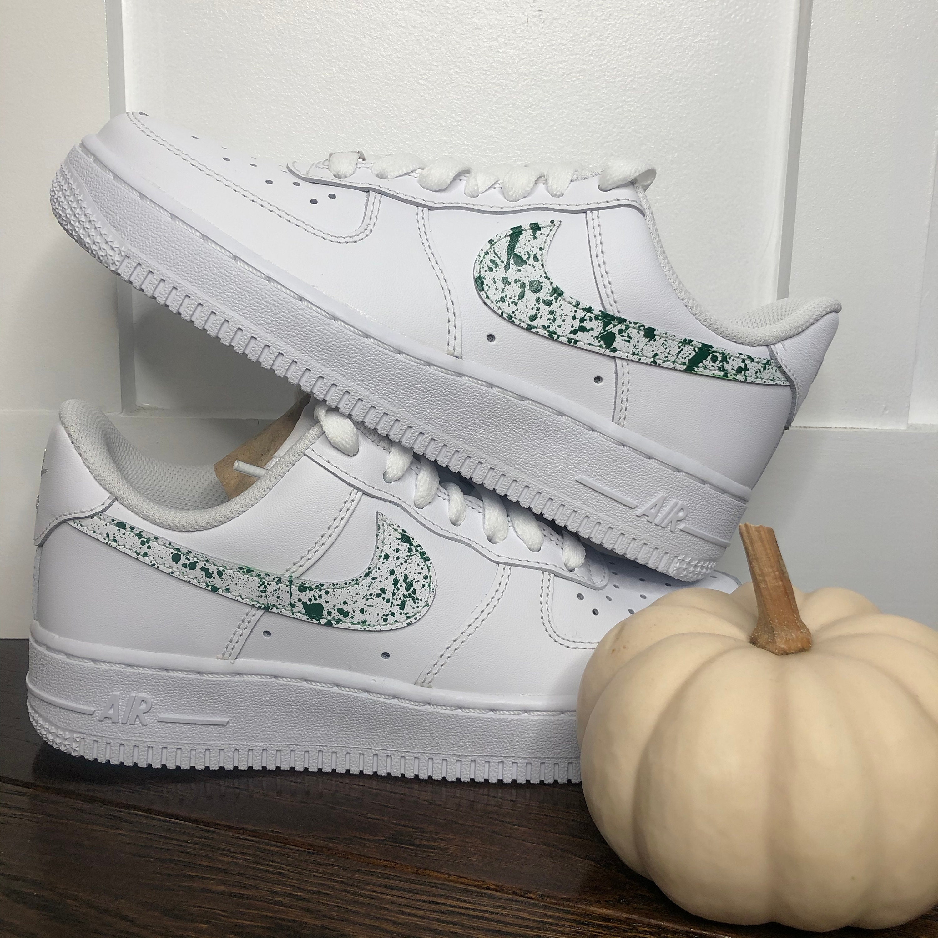 air force ones with paint splatter