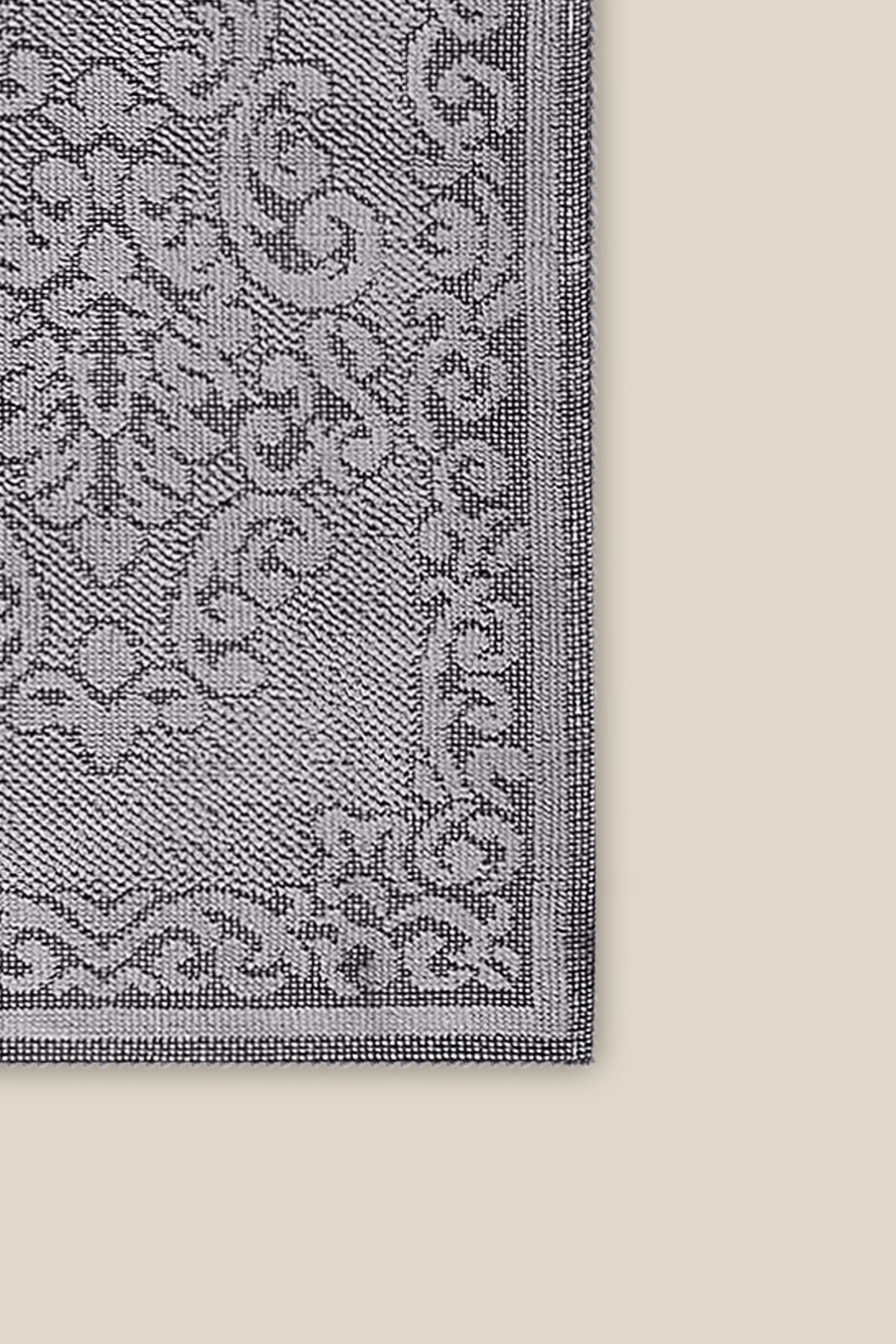 Bath mat set gray damask patterned woven mat set cotton bath Etsy