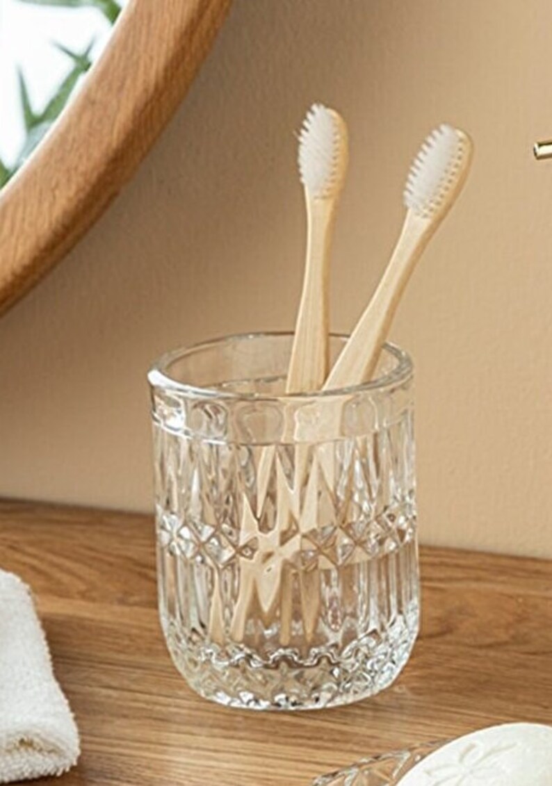 Bathroom Set3piece Crystal Glass Bathroom Setliquid Soap Etsy