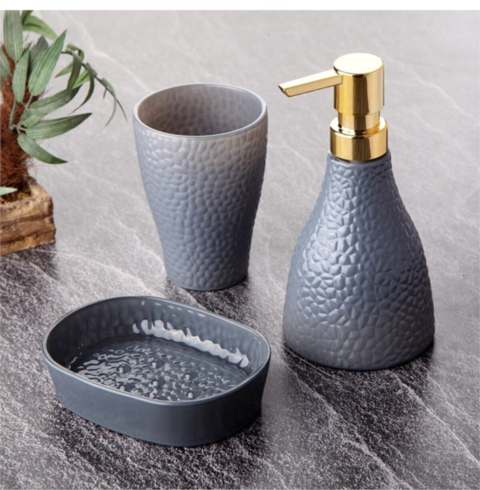 Bathroom Set White Red and Gray Bathroom Set Glass Bathroom Etsy