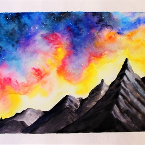 The kiss of mountain and sky