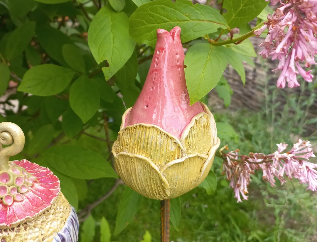 Bed Plugs Garden Ceramics Ceramic Flower Garden Ornaments Etsy