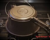 Patent 1910 Wagner Ware waffle iron with high base