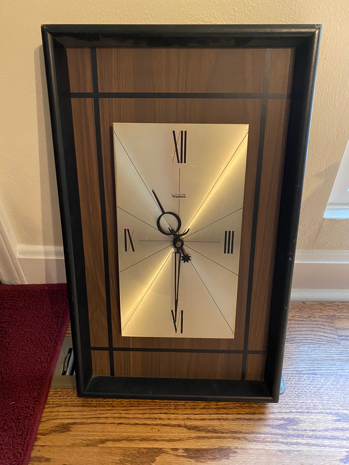 Vintage MCM Verichron wall clock Etsy