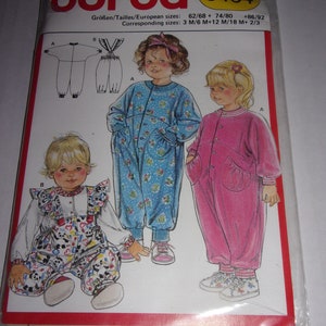 Child&#39;s uncut pattern. Overalls or one piece jumpsuit. BURDA multi size