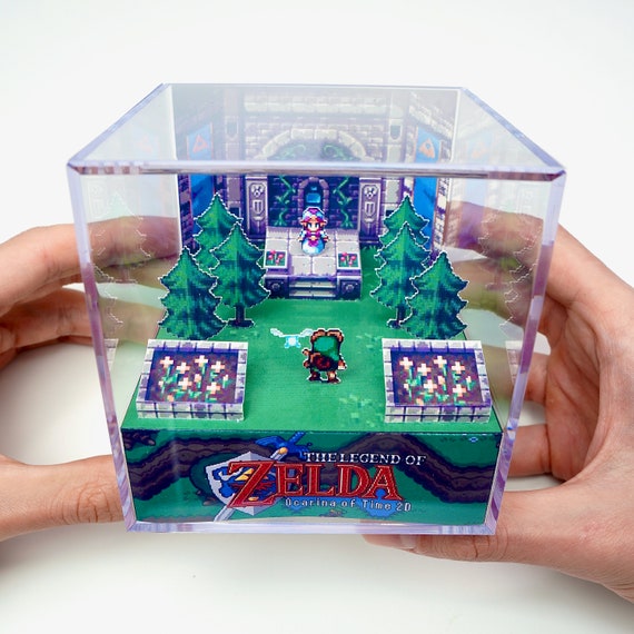 Zelda Ocarina of Time Cube Diorama 3D Videogame Gift for 