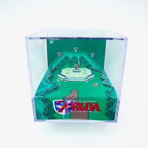 Zelda A Link To The Past Master Sword Diorama Cube - DIY Papercraft Shadowbox - Zelda Retro Gamer Gift - Video Game Decor - Template image 7