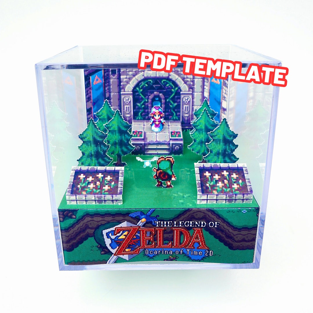 Onedrop diorama クリア Zelda Ocarina of Time Cube - DIY Diorama Cube Papercraft