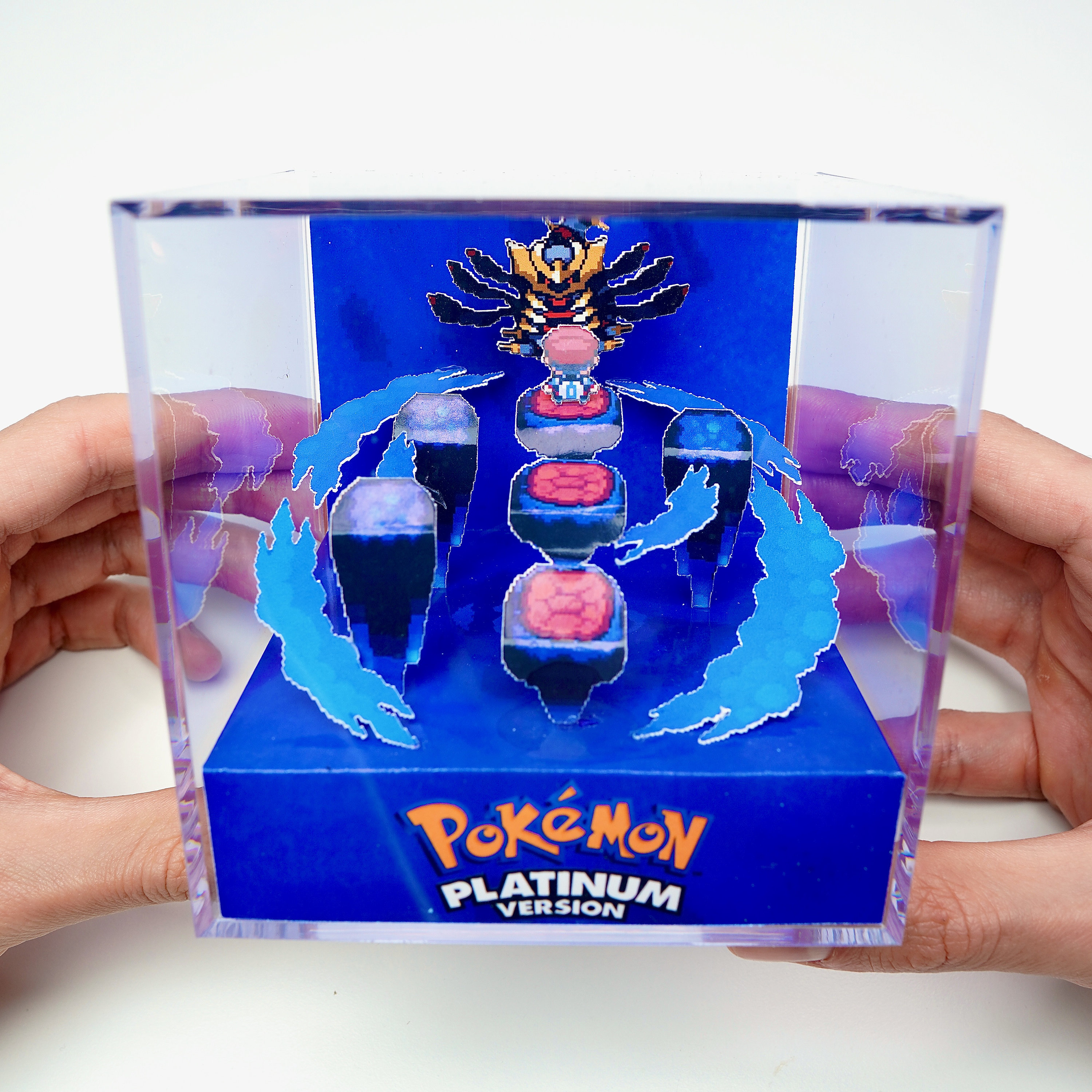 Pokemon Giratina Shiny Handmade Diorama - Gameboy / Retro Gaming Cube -  Fanart