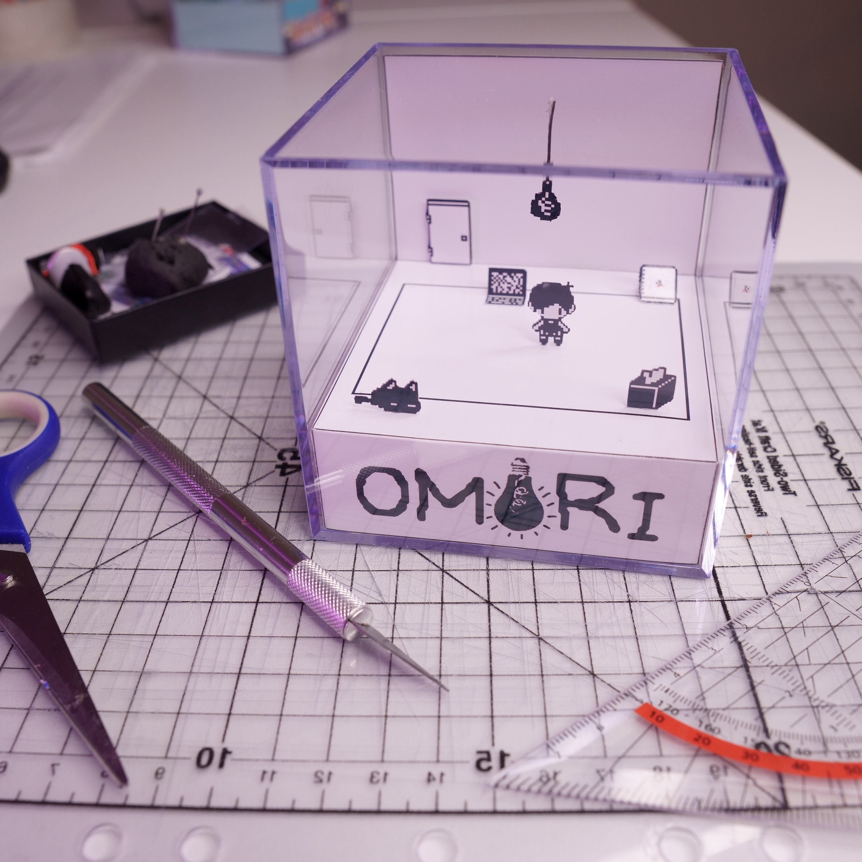 OMORI White Space 3D Cube Diorama Omori Acrylic Box Gift Etsy New Zealand