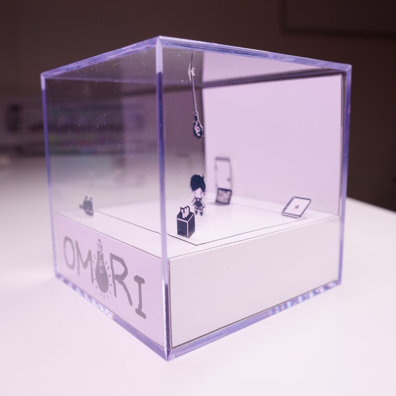 OMORI White Space 3D Cube Diorama PDF Template Omori Acrylic - Etsy