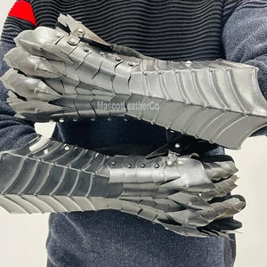 Middeleeuwse Nazgul-handschoenenset | Zwarte Nazgul-handschoenen van staal | Kostuumhandschoenen Handschoenen | Handschoenhandschoenen paar voor cosplay kostuumhandschoenen