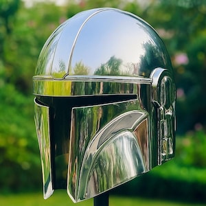 The Mandalorian Helmet Steel Halloween Helmet With Liner  Strap Star Wars Handmade Mandalorian Helmet  The Mandalorian Star Wars