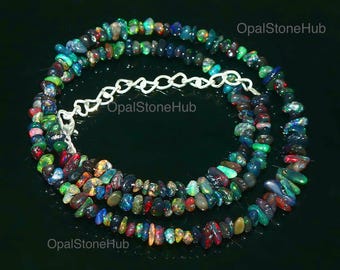 AAA+ Opale Naturale Etiope Wello Fuoco Opale Gemma Collana Di Perline - Foto 8