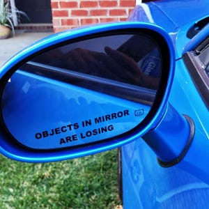 Objects in Mirror Are Losing  Mirror Decals Fits Dodge Challenger and Charger Sxt gt rt srt scatpack
