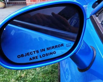 Objects in Mirror Are Losing  Mirror Decals Fits Dodge Challenger and Charger Sxt gt rt srt scatpack