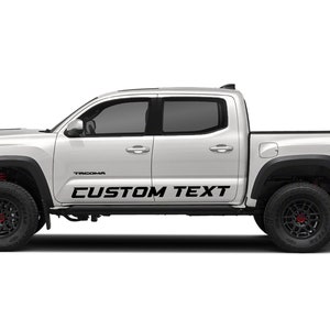 Custom Text Rocker Panel Vinyl Decals Off Road 4x4 Fits Toyota Tacoma
