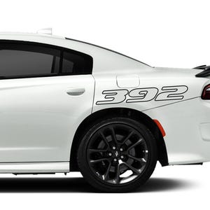 Outlined 392 Quarter Panel Decals Fits Dodge Charger