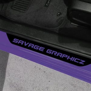 Custom Text Door Sill Decals Fits Dodge Charger sxt rt gt srt scatpack
