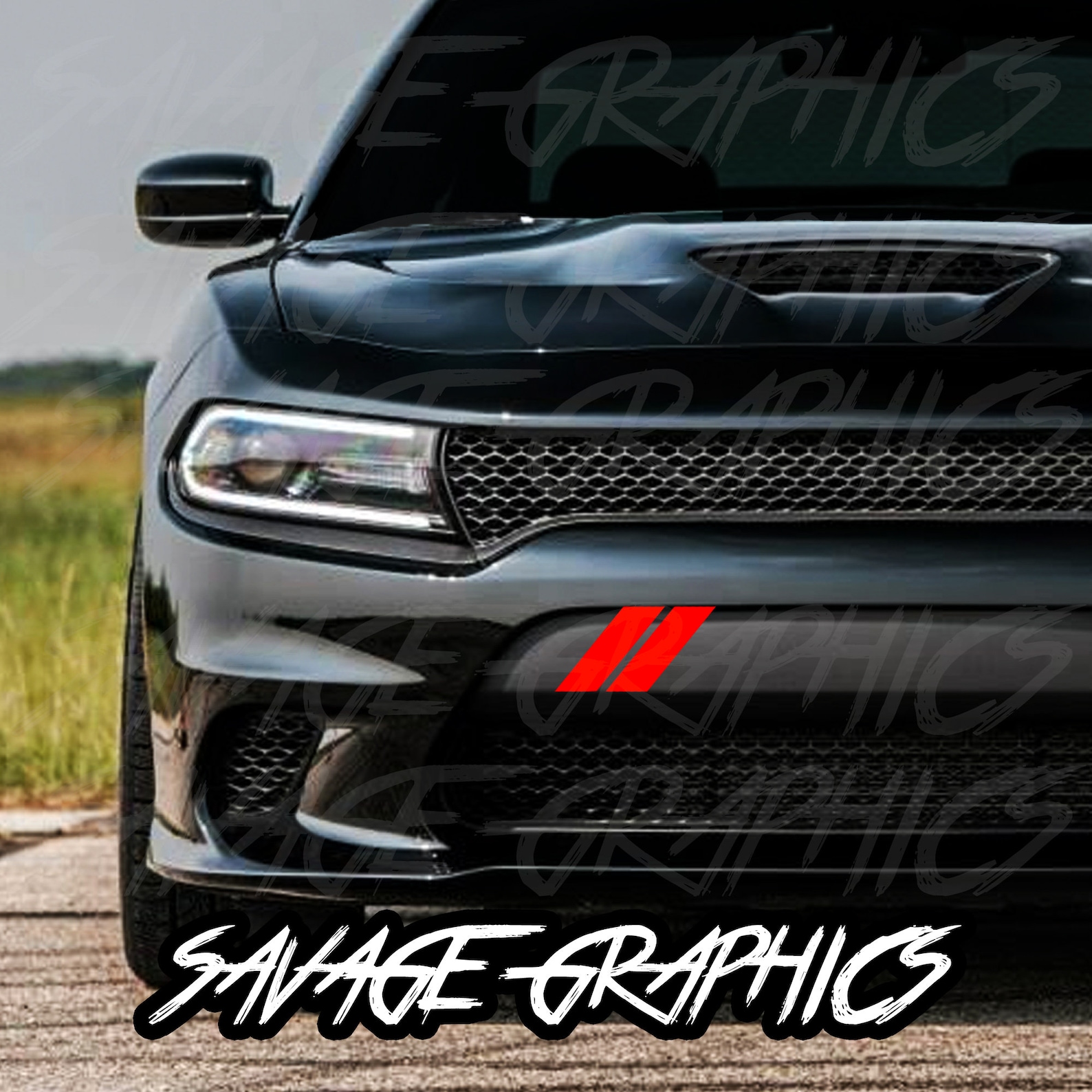 Dodge Charger Bumper Dual Hash stripe Bumper Decal SXT RT SRT Etsy