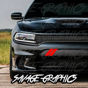 Stoßstangenaufkleber Dual Hash Stripe Autoaufkleber für Dodge Ladegerät sxt rt gt srt scatpack